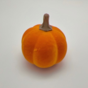 Autumn Flocked Wood Pumpkin / Fall Flocked Wooden Pumpkin Autumn Flocked Wood Pumpkin / Fall Flocked Wooden Pumpkin